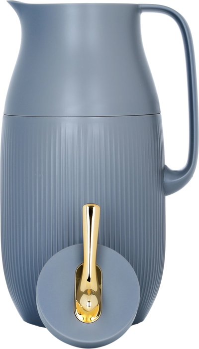 Al Saif Gallery Royal 6 thermos, 1.6 liters, glass inner container, plastic outer shell - dark gray product image 2