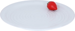 Al Saif Gallery porcelain dessert plate, 20.8 x 20.8 x 3.7 cm, round, decorated with strawberries - white product image 1