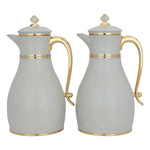 Al Saif Gallery Nahla Thermos Set, 2 Pieces, 1/1 Liter - Light Gray product image 1