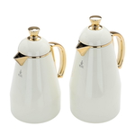 Al Saif Gallery Ruwaida Steel Thermos Set, 2 Pieces, 0.7/1 Liter - Beige product image 2