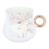 Al Saif Gallery porcelain mug, 200 ml, golden-white tree pattern product image 2