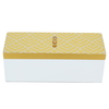 ِِAlsaif Gallery Wood Storage Box, 26.5×9.6×10 cm, Engraved - white product image 1