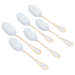 Al Saif Gallery steel spoon set, 6 pieces - gold silver product image 1