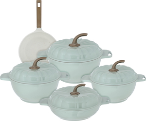 Robust Aluminum Cookware Set, 7 Pieces - Light Green product image