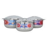 Al Saif Gallery steel container set, (2.5+3.5+5) litres, 3 pieces - silver product image 2