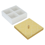 Alsaif Gallery Wood Storage Box, 17×17×7.6 cm, Engraved - white product image 2