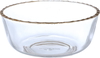 Al Saif Gallery glass bowl set, 4 pieces, with wood base - transparent product image 7