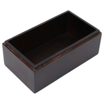 Al Saif Gallery wooden tissue box, with steel lid - brown product image 2