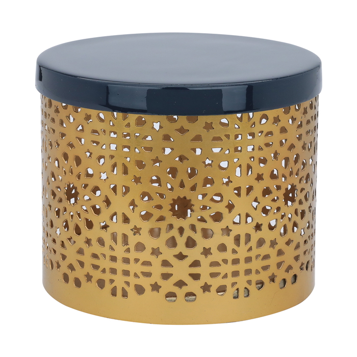 Al Ain Al Andalusia Steel case with lid, 15 x 15 x 12.5 cm, round - gold product image 2