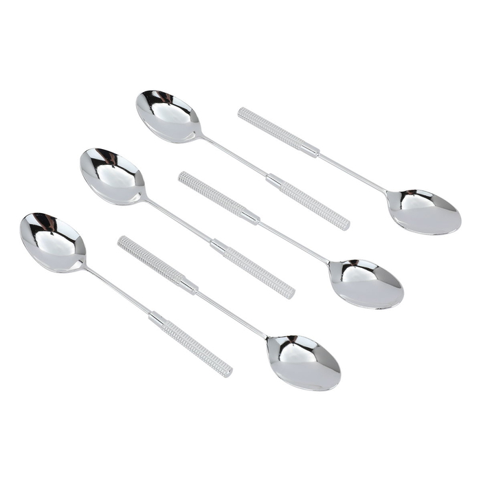 Al Saif Gallery steel tea spoon set, 6 pieces - silver with Sunbulah handle product image 1