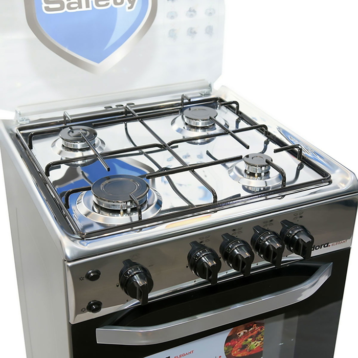 Dora DEGCFY5555A Gas Oven, 4 Burners, Full Safety, 55*55 cm, Steel, Silver product image 3