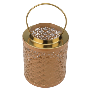 Al Ain Andalusia Indian lantern steel, 15 x 15 x 18 cm, cylindrical, hand grip - gold product image