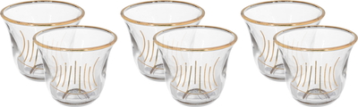 Al Saif Gallery Glass Cupssaucers Set, 6 Pieces, 60 Ml - Clear product image 1