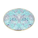 Al Saif Gallery porcelain plate, 30 cm, engraved - blue product image 1