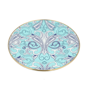 Al Saif Gallery porcelain plate, 30 cm, engraved - blue product image