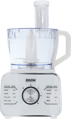 Edison Food Processor, 1100 Watt, 3.2/1.5 Liter, 3 Speeds - White product image