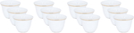 Al Saif Gallery Arabic coffee cups set, 12 pieces, 100 ml, gold-white rims product image 1