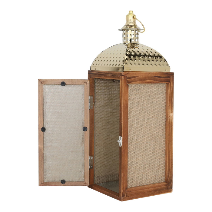 Al Saif Gallery Wooden Lanterns Set, 2 Pieces - Brown product image 2