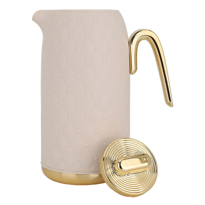 Timeless plastic thermos, 1 liter, with gold handle - cashmere product image 3