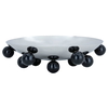 Al Saif Gallery Black Steel Serving Stand with Ball Legs, 30 x 30 x 6.7 cm, Round - Silver product image 1