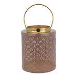 Al Ain Andalusia Indian steel lantern, 16 x 16 x 19 cm, hand hold, cylindrical - gold product image 4