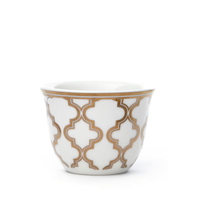 Al Saif Gallery Arabic coffee cups set, porcelain, 12 pieces - white product image 2