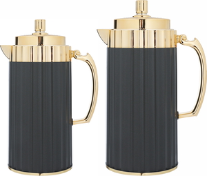 Al Saif Gallery Eva Plastic Thermos Set, 2 Pieces - gold Gray product image