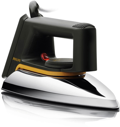 Philips Hd1172/27 Aluminum Dry Iron, 1000 Watt, Non-Stick Sole - Black product image 2