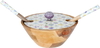 Al Saif Gallery Wooden Serving Bowl Set, 10 x 4 cm, Round, Lid, 3 Pieces - Colorful Wooden product image 1