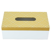 Al Saif Gallery wooden tissue box, with engraved lid - white product image 1