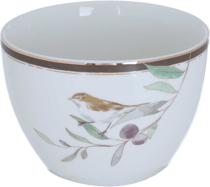 Al Saif Gallery porcelain soup bowls serving set, bird pattern, 4 pieces - white product image 5