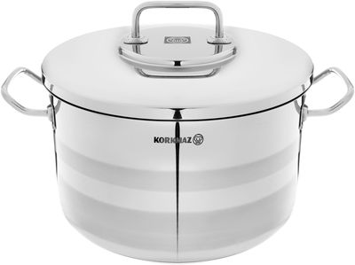 Korkmaz Steel Astra 2 Pot, 21 x 36 cm - Silver product image 1