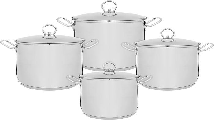 طقم قدور استيل لورا السيف، 4 قطع - فضي product image 1
