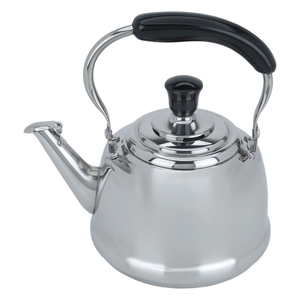 Al Saif Gallery Steel Teapot, 2 Liter, Black-Silver Handle product image