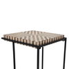 Al Saif Gallery wood serving table, 44x44x64 cm, squares, large - brown product image 3