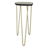 Al Saif Gallery steel corrugated table, with black-gold edge product image 1