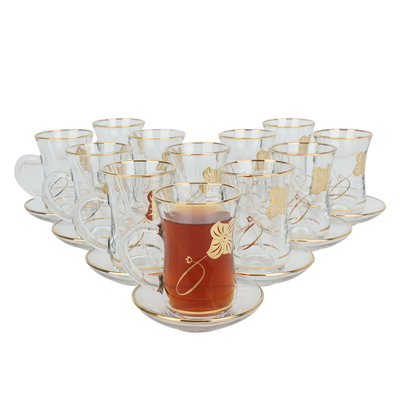 Al Saif Gallery Glass Tea and Coffee Serving Set, 50 Pieces - Clear product image 2