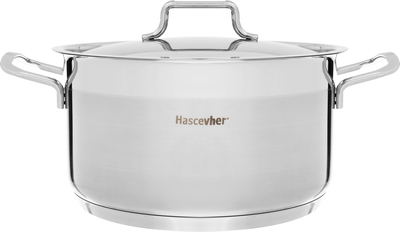 Hascevher steel cookware set, 10 pieces, 18 / 20 / 22 / 24 / 28 cm, Turkish - silver product image 3