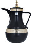 Al Saif Gallery Amal thermos set, 1+1 litre, gilded, 2 pieces - black product image 2