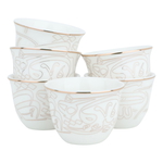 Al Saif Gallery porcelain coffee cup set, 12 pieces - white product image 1