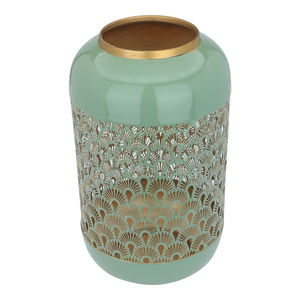 Ain Al-Andalusia steel Indian lantern, 19 x 19 x 35 cm - green product image