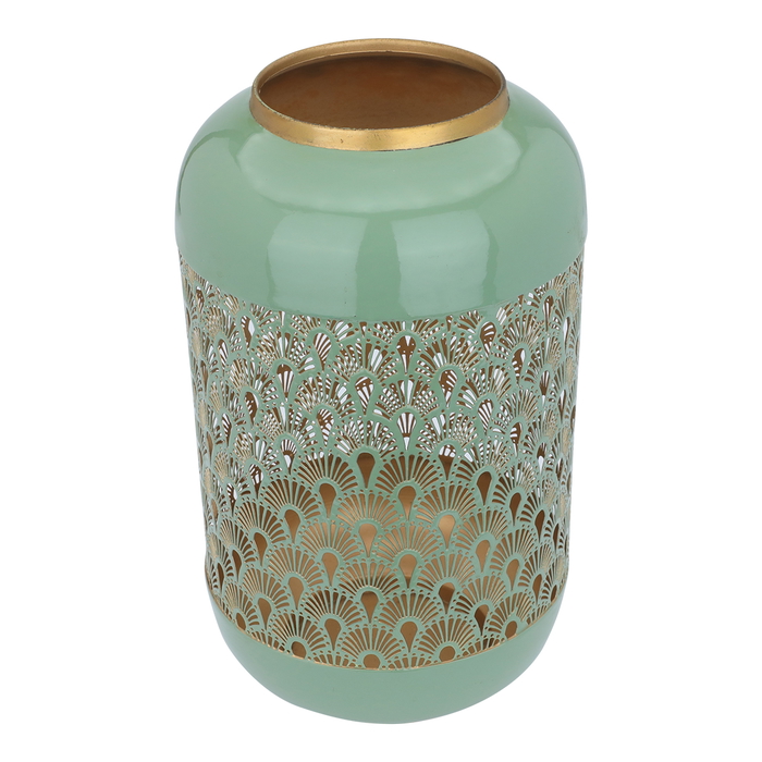 Ain Al-Andalusia steel Indian lantern, 19 x 19 x 35 cm - green product image 1