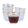 Al Saif Gallery glass tea and coffee serving set, gold, 26 pieces - transparent product image 3