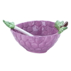 Al Saif Gallery Grape Shape Porcelain Bowl with Spoon, 14.8 x 12.5 x 6.5 cm - Mauve product image 1