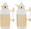 Al Saif Gallery Sarah Steel Thermos Set, 1/1 Liter, 2 Pieces - Pearl Gold product image 1