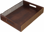 Saif Gallery wooden serving tofir, 35x25x6.3 cm, rectangle, small - brown product image 2