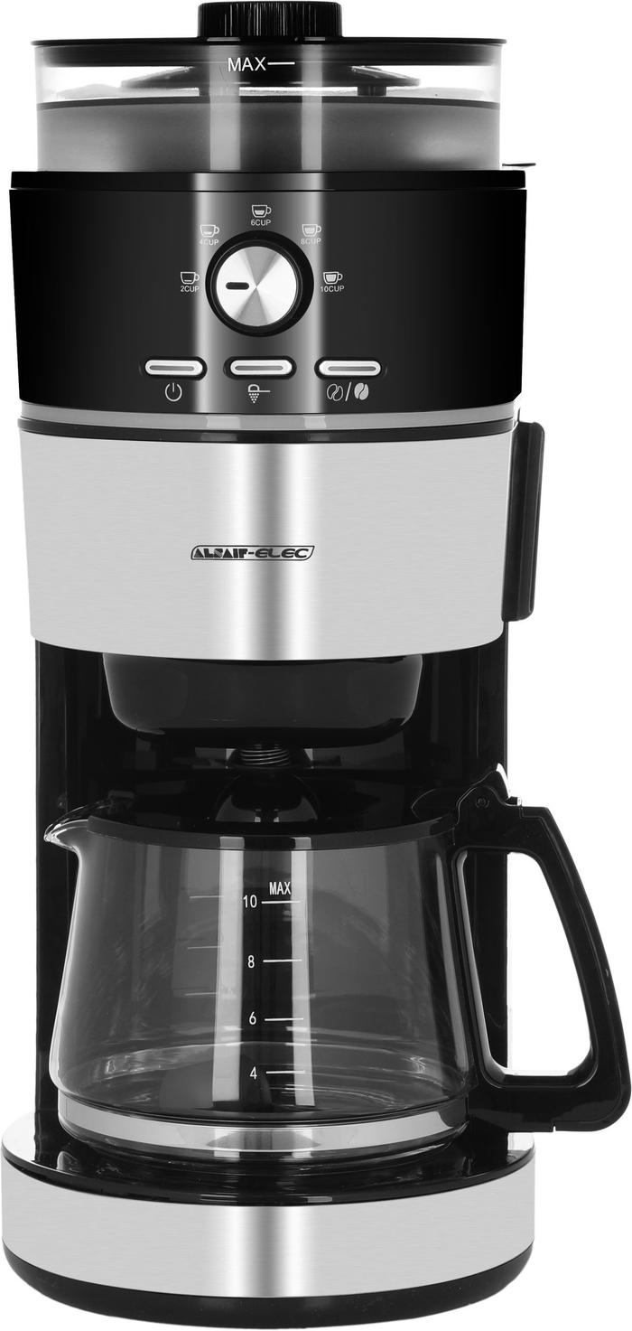 Al Saif Elec Angelina Coffee Maker, 1.38 Litres, 915 Watts, Double (Grinder And Processor) - Black product image 1