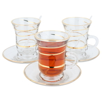 Al Saif Gallery glass tea coffee serving set, 50 pieces - transparent product image 2