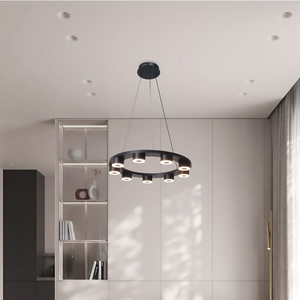 Modern aluminum Mishkati chandelier, 60 cm, 45 watts - black product image