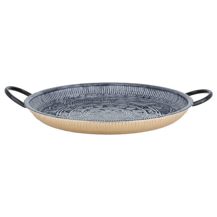 Al Saif Gallery Steel Serving Tray, 41x41x5 cm - Dark Grey product image 2